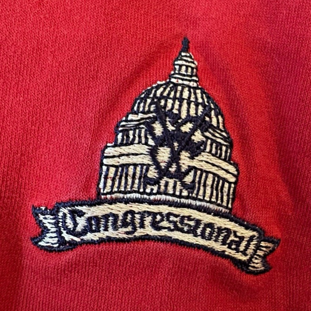 Fairway & Greene Men's XL Red Solid Cotton SS Polo Congressional Golf Logo